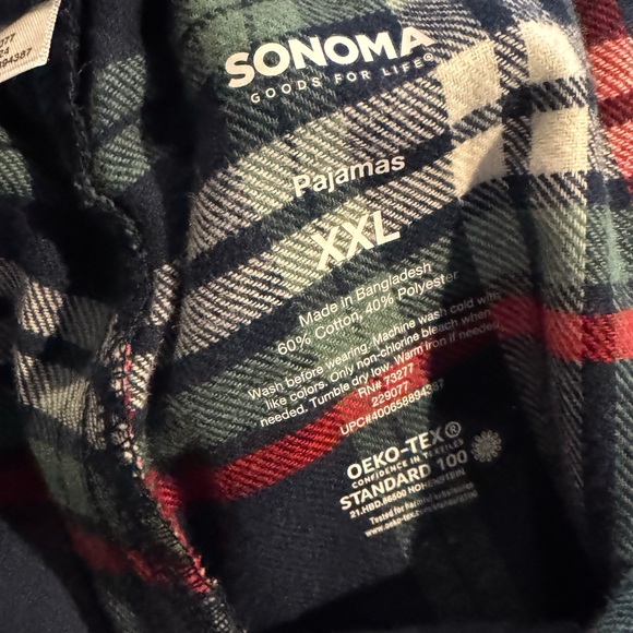 Sonoma - Brand New Pajama Bottoms - NWOT Elastic Waist w/drawstring - XXL - Picture 2 of 2